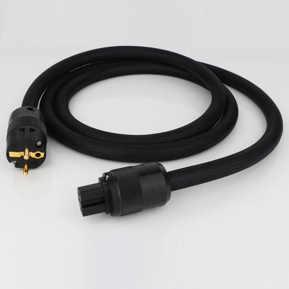 Hochwertiges Hi-End-Netz kabel CD-Verstärker-Amp-Kabel mit vergoldetem P078-Netzstecker Wechselstrom-Netz kabel EU-Strom versorgung – Detail 6