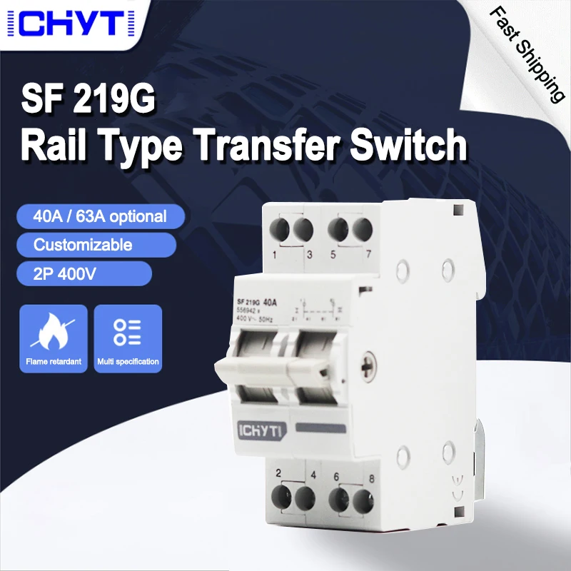 

CHYT 2P 40A 400V MTS Dual Power Manual Transfer Switch Interlock Circuit Breaker