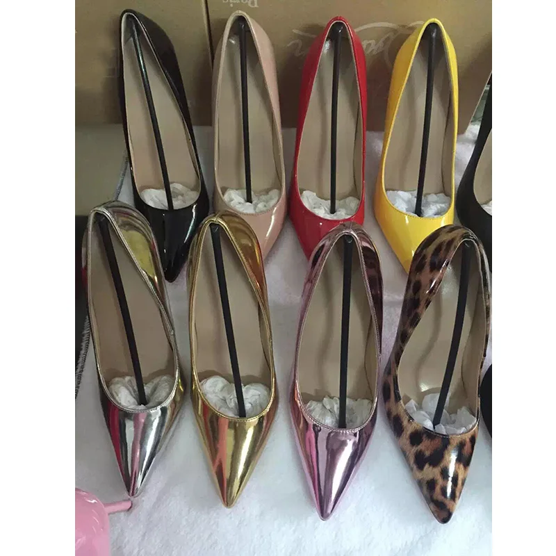 Stiletto High Heel Pumps Ladies Patent Leather Pointed Toe Slip On Dress Women Shoes Spring 2020 Manufacturer On Sale Pumps