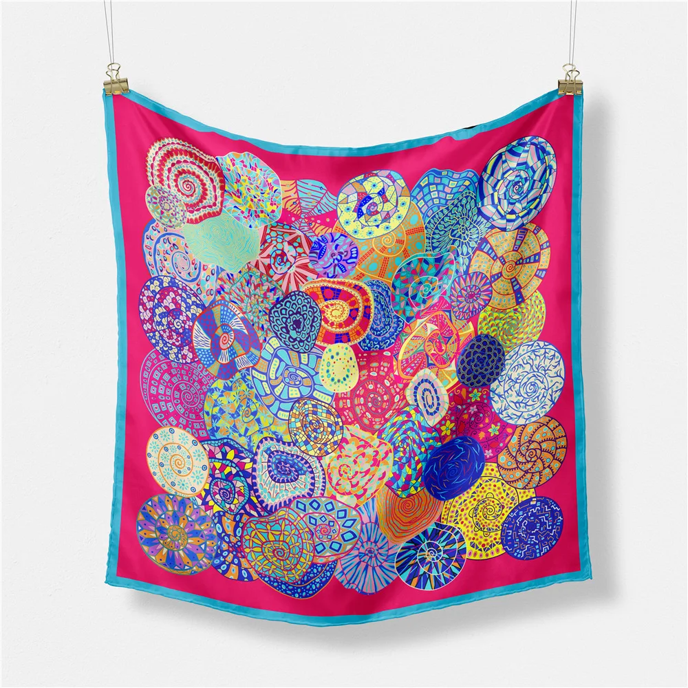 

Small Square Scarf Women's Stole Twill Print Hair Scarf Luxury Brand Bags Accessories Hijab Women's Bandana