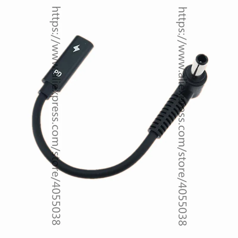 90 Degree DC 19V 5.5 3.0mm Male to USB 3.1 Type C USB-C Female jack Power Plug PD Trigger 5.5*3.0mm For Samsung 19V Laptop Cable