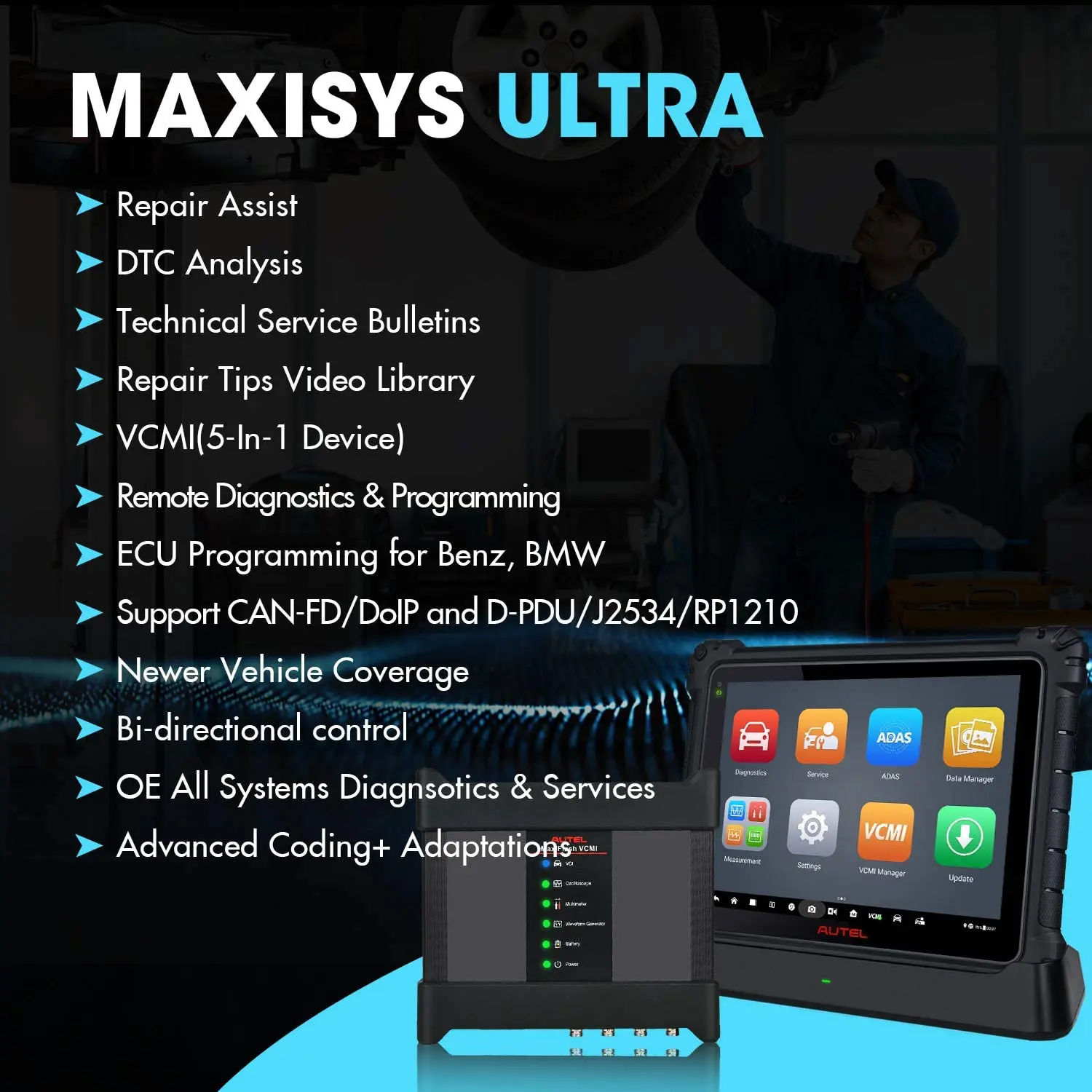 Autel Scanner MaxiSys Ultra Intelligent Diagnostic Tool ECU Programming ECU Coding Automotive Tools Intelligent Diagnostic Tool