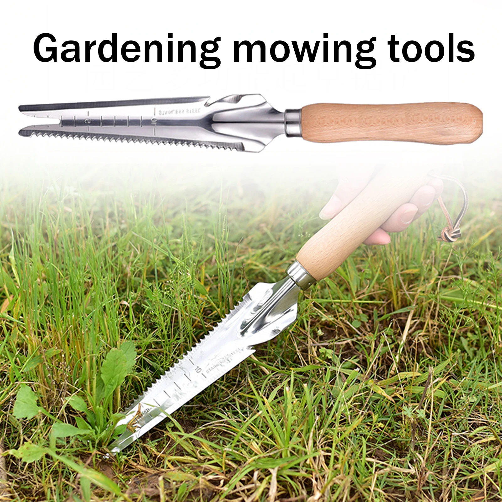 Deshierbe de mano para jardín, herramienta de deshierbe de 33CM, cuchillo de excavación portátil, herramientas de corte