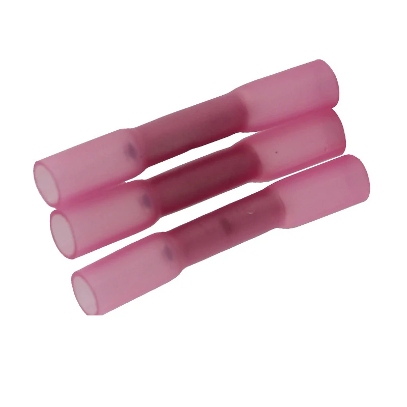 BHT1 Red Heat Shrink Butt Connectors & Splices For 0.5-1.5mm2 , 22-16 AWG Wire 500pcs