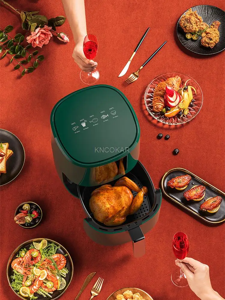 

5.5L High-end Intelligent Oil-free Air Fryer Large Capacity Automatic Oven Integrated Hot Air Steam Electric Fryer Fries Machine