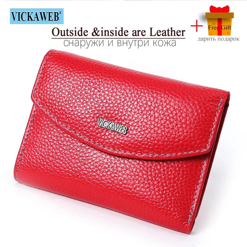 Free Gift Genuine Leather Women's Wallet Mini Fashion Women Short Clutch Luxury Female Purse Card Holder Lady's Money Bag WS-3