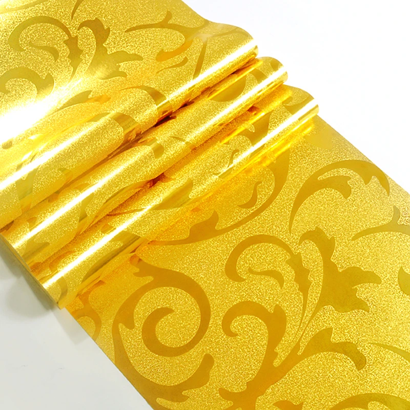beibehang Gold Wallpaper KTV box hotel bar cafe modern vertical stripes golden yellow gold background wallpaper papel de parede