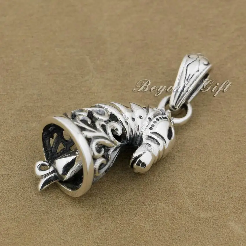 

925 Sterling Silver Chess Horse Bell Fashion Pendant 9R004