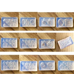 1pcs UV Resin Jewelry Liquid Silicone Mold Wings Button English Letter Charms Silicone Resin Mold For Jewelry Making