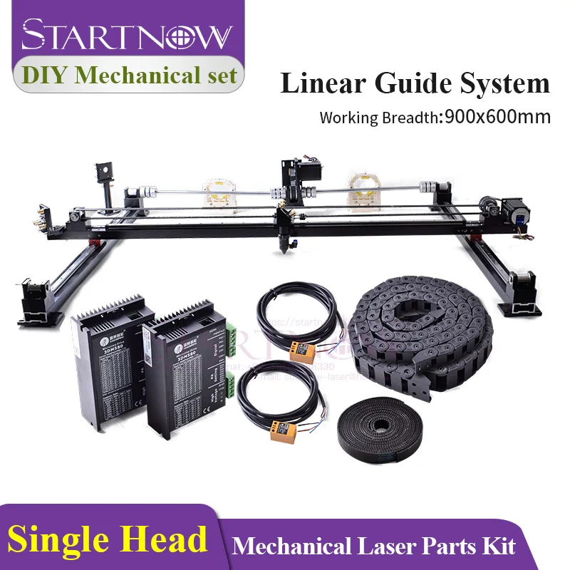 Startnow 900mm * 600mm części mechaniczne lasera CO2 zestaw osi XY z silnikiem krokowym sterownik dla CNC maszyna do grawerowania zestawy