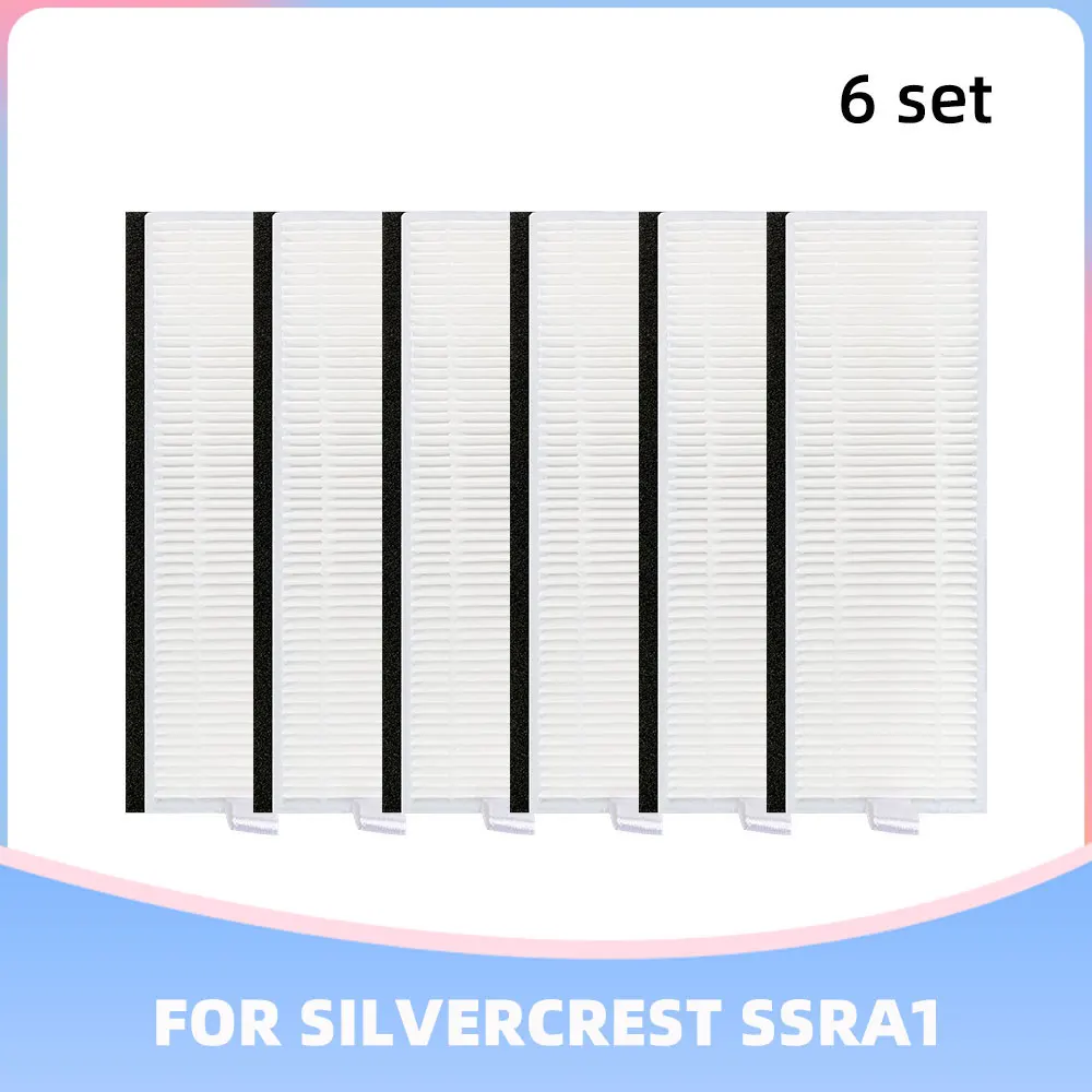 For Silvercrest SSRA1 Robot Vacuum Cleaner Accessory Roller Brush Side Brush HEPA Filter Pre Filter Replacement Part