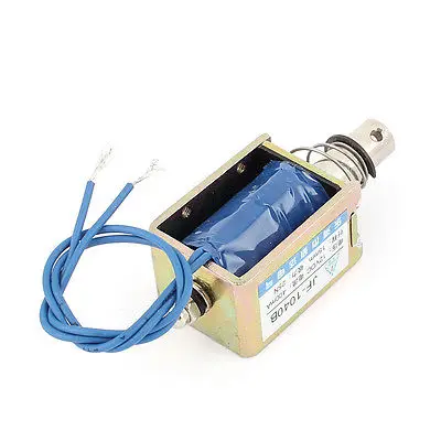 JF-1040B DC12V/DC24V 400mA Pull Push 25N/15mm Open Frame Solenoid Electromagnet