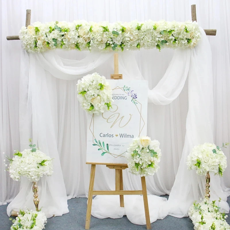 

Wedding 100cm Flower Row Arch Arrangement Flowers Stage Road Lead Flowers Wedding Scene Layout Party Decoration Floral