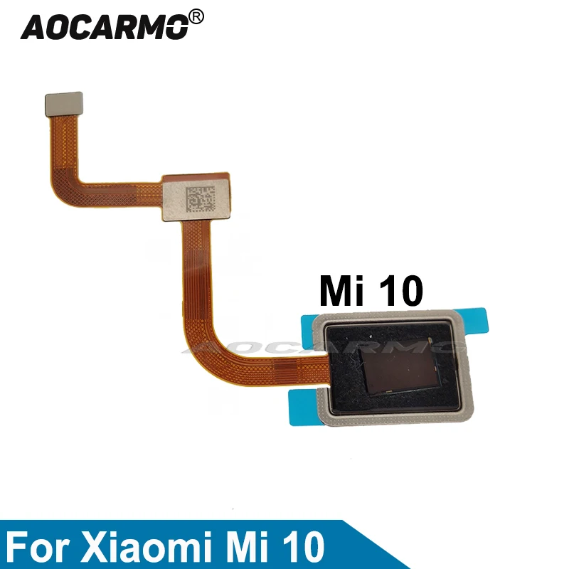 

Aocarmo Home Button Touch ID Fingerprint Sensor Flex Cable For Xiaomi 10 Mi 10 mi10 Replacement Part