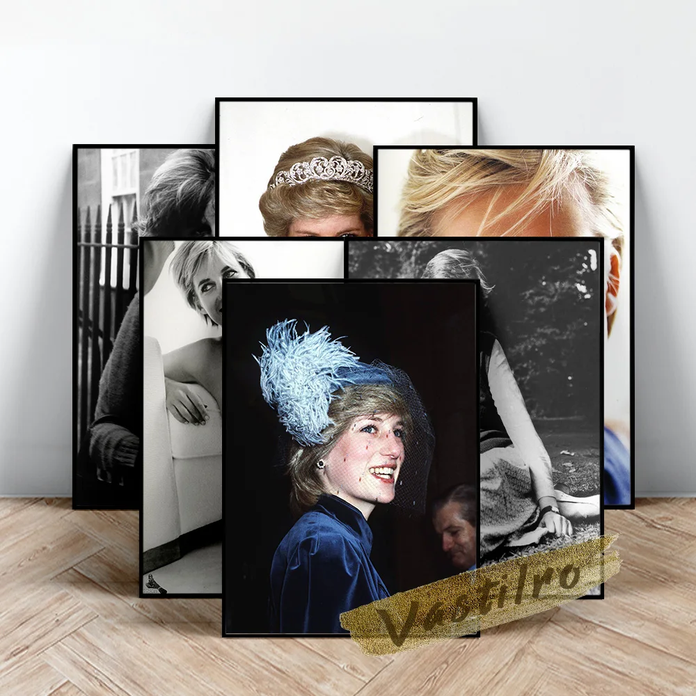 

Diana Princess Of Wales Poster, Diana Rani Character Portrait Canvas Painting, Beautiful Woman Wall Stickers, Beauty Art Prints