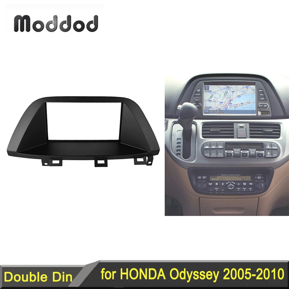 Double 2 Din Audio Fascia for HONDA Odyssey 2005-2010 Car Radio GPS DVD Stereo CD Panel Dash Mount Installation Trim Kit Frame