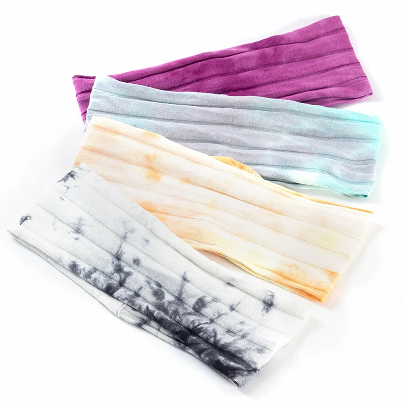 Geebro-女性用の伸縮性のあるヘッドバンド,スポーツ,フィットネス,ヨガ,トレンディなプリントパターンの伸縮性のあるヘッドバンド