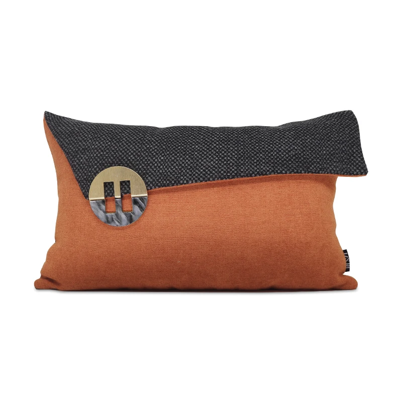 Nordic Decorative Cushion Cover for Outside Garden Chair Housse De Coussin Orange Black Throw Cojines Sofa Pillow Case 30x50cm