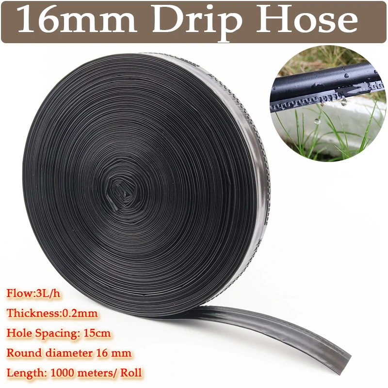 50/100m 0.2mm Thickness 16mm Irrigation Drip Hose Agricultural Irrigation Watering Save Drip Tape Single Blade Labyrinth Hose