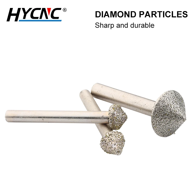 1pc granito pedra máquina de gravura ferramenta cnc pedra cone bola cabeça ferramenta alívio redondo escultura ferramenta acessórios