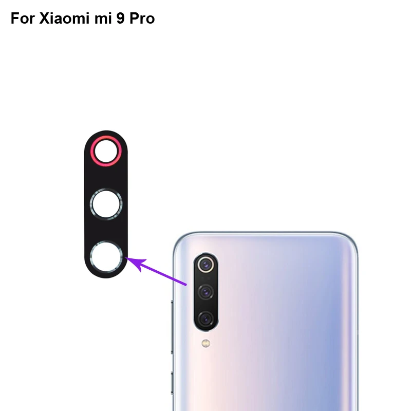 

High quality For Xiaomi mi 9 Pro mi9Pro Back Rear Camera Glass Lens test good For Xiaomi mi 9Pro mi9 pro Replacement Parts