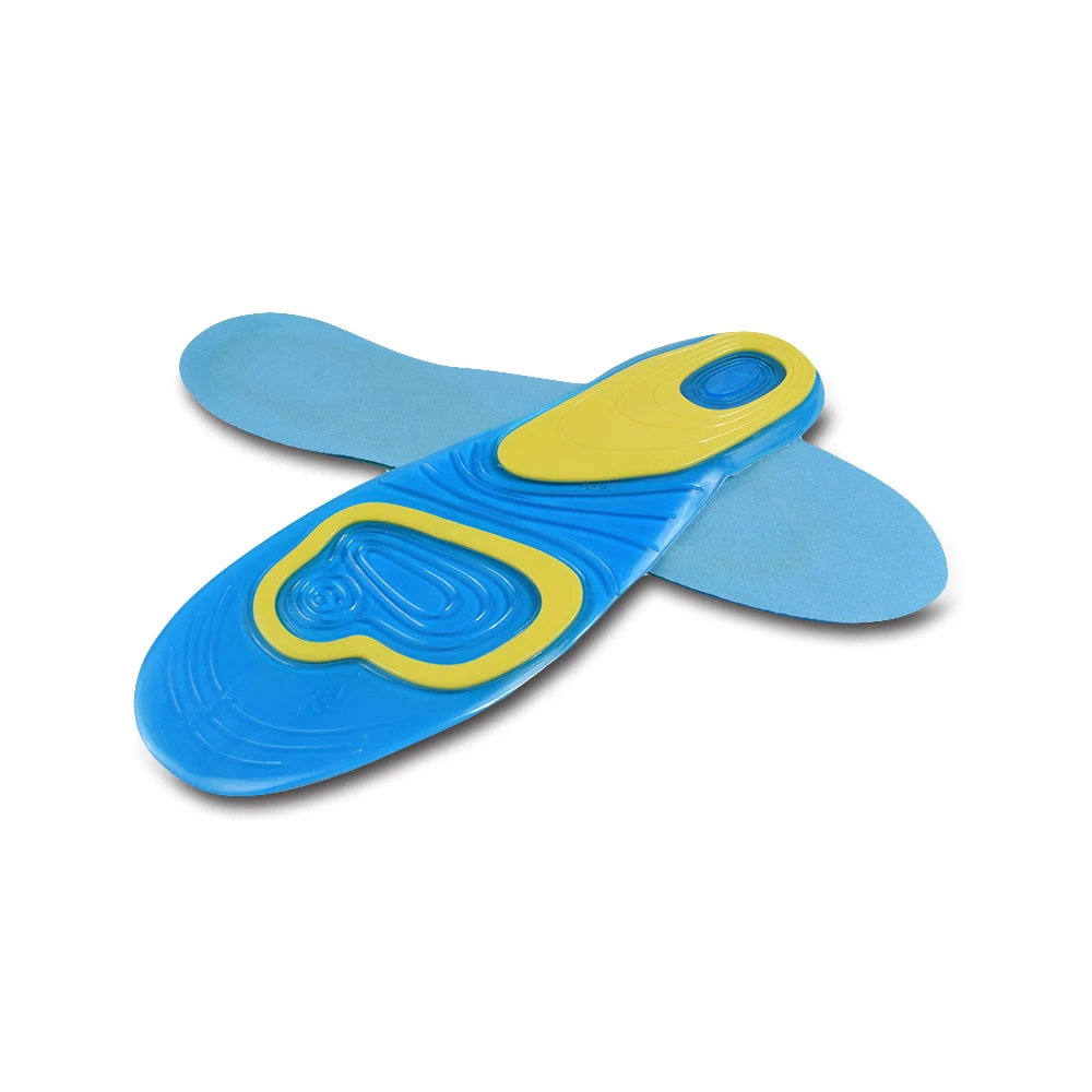 Gel Ploymer Orthopedic Insoles for Men Sport Anti-slip Comfortable Deodorant Full Palm Pads Women Lightweight Breathable Soles