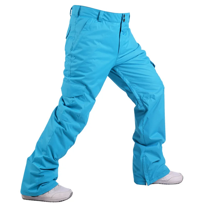 Outdoor Men Skiing Pants Windproof  Warm Male Snow Trousers Winter Youth High Waist Waterproof Snowboarding Ski Pants -40 Degree