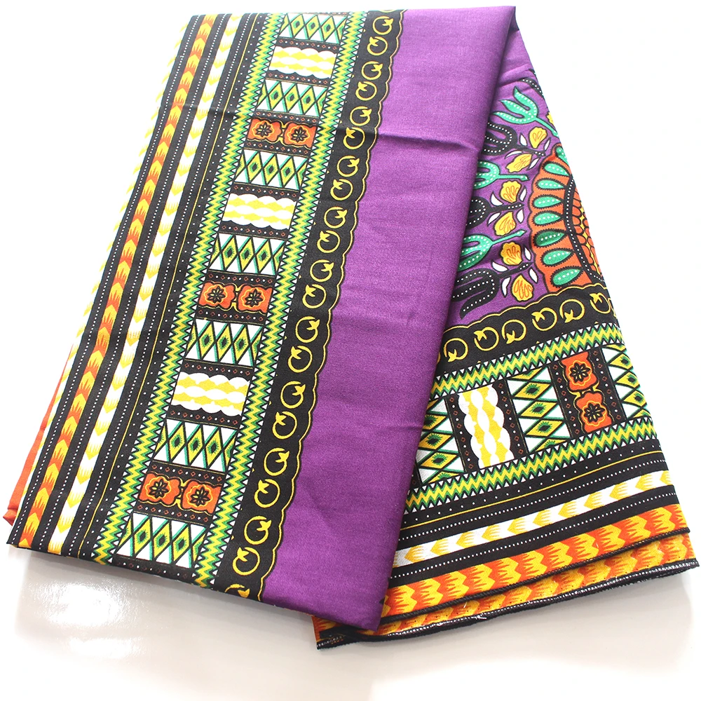 2019 più nuovo 100% cotone africano Dashiki modello stampato viola colore Africa tessuto Ankara