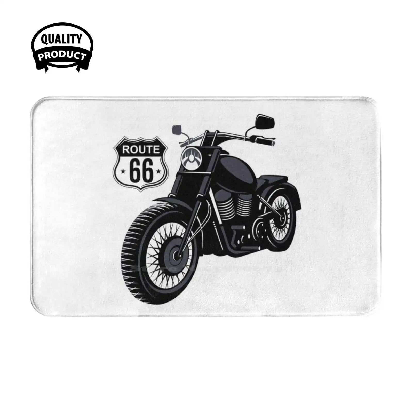 Route 66 Motoclub . Helmet , Motorcycle , Motocross , Motorsport , 40 Soft Cushion Home Carpet Door Mat Car Rug Motocross