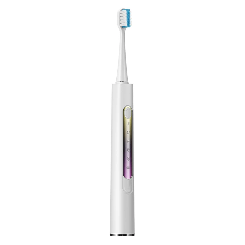 Ultrasonic Electric Toothbrush, Waterproof IPX7, Rechargeable, 5 Cleaning Modes, 2 Brush Heads ,Soft and Standard,USB Cable