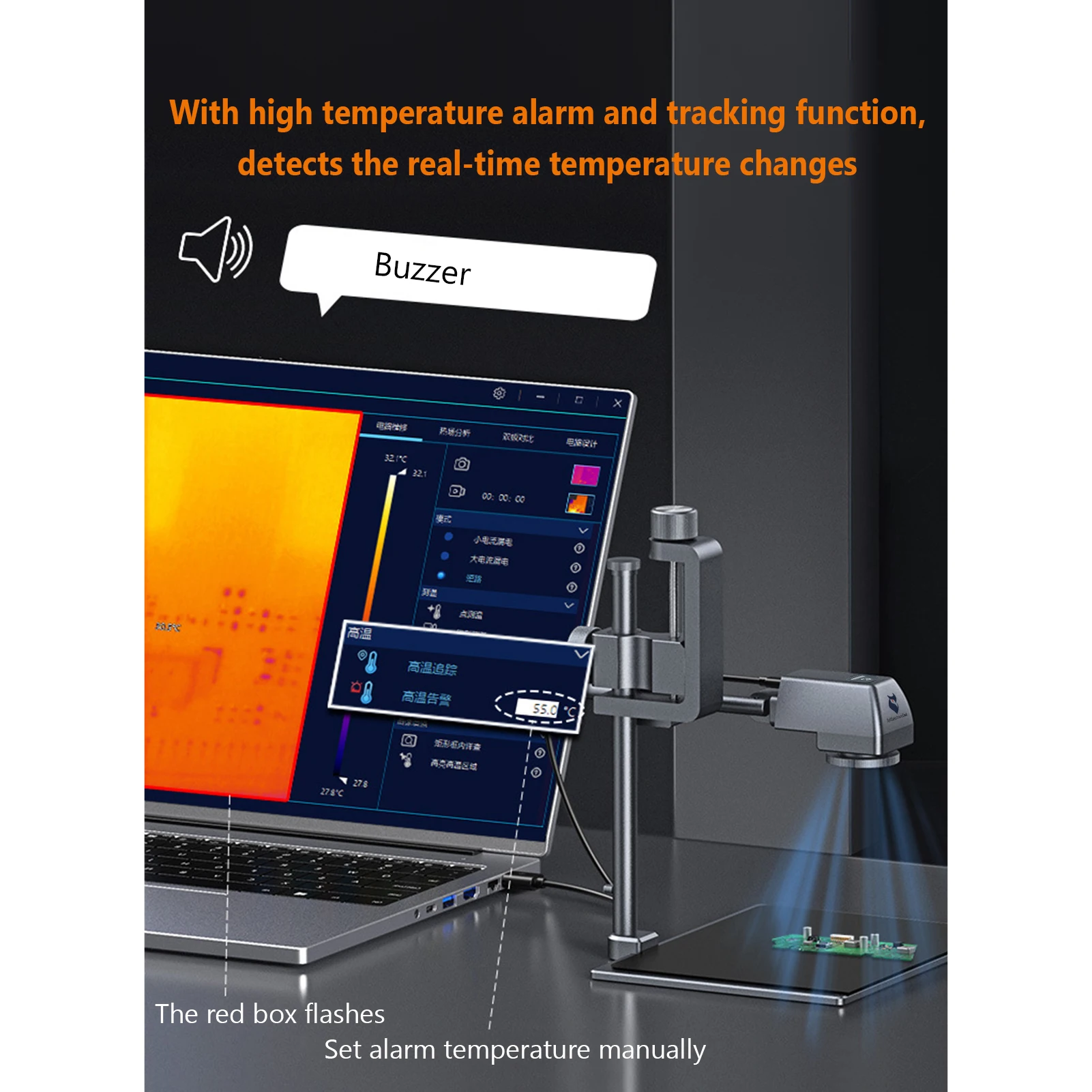 Infrared Thermal Imager 260*200 IR Pixels Benchtop Thermal PCB Detection PC Analyzer Inspection Thermal Imaging Camera