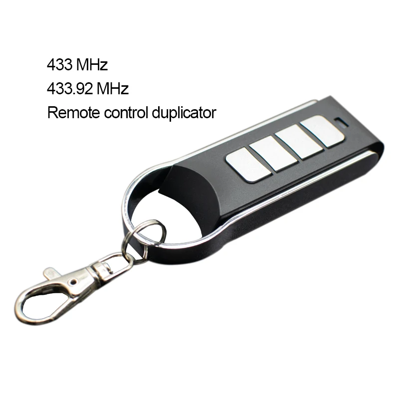 

Newest 433.92 MHz Fixed Code Garage Door Remote Control Duplicator 4 Channel Handheld Transmitter 433MHz Opener Keychain