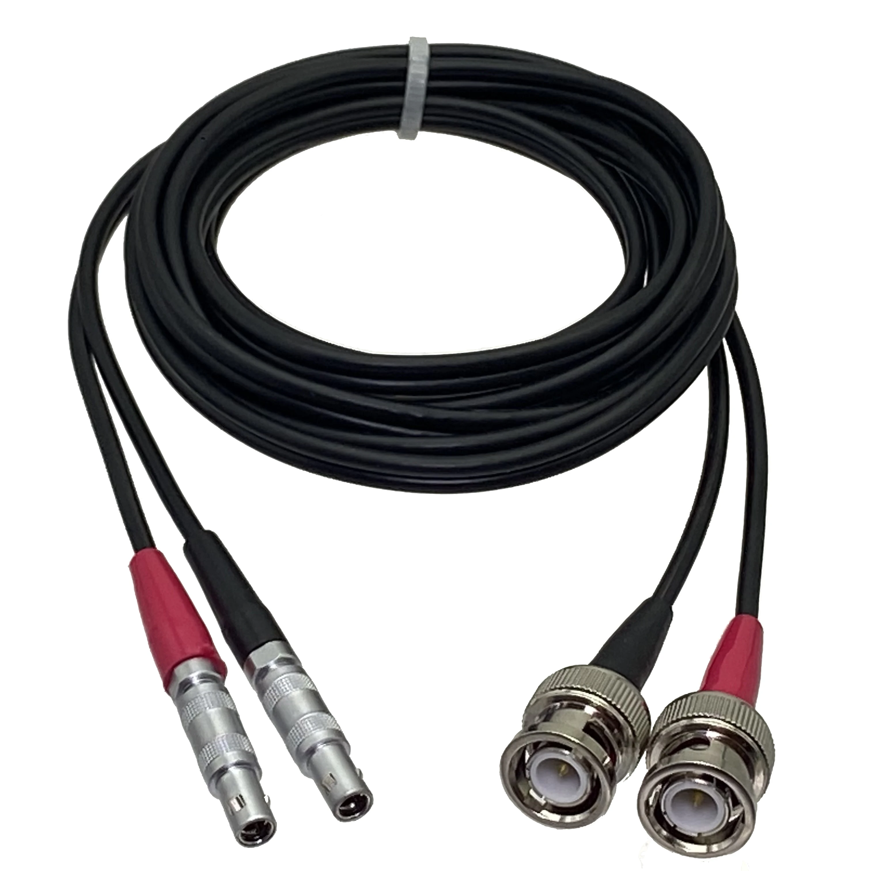 Dual FFA 00S 00 C5 to BNC Q9 Male Plug Connection Twin Cable for Ultrasonic Flaw Detector Connector Wire Terminals