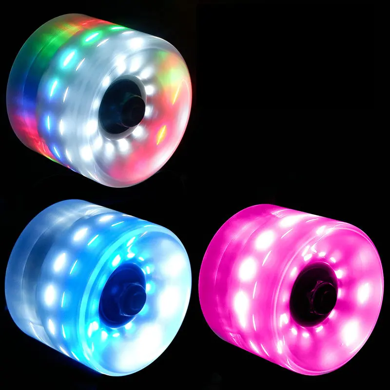 Skateboard Leucht Rad 6 Lampe Pu Transparente Hohe Elastische 82a Weichen Rad Bürsten Straße Vier Rad Lange Platte Blinkende Rad