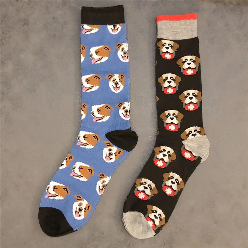 Adult Crew Cotton Socks Harrier ST Saint Bernard Sandpiper Big Head Dog Paws Claws Pet Doctor Home Love 2021 New Street Fashion