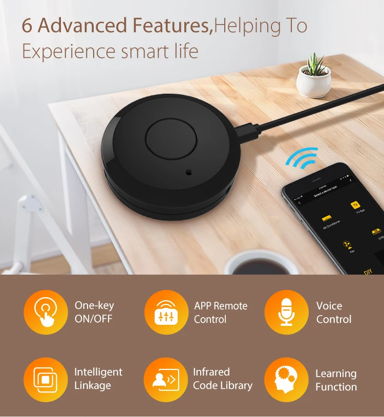 WiFi Smart IR telecomando controllo vocale Smart Home Tuya APP compatibile con Google Assistant Echo Support tutta la casa abilitata in IR