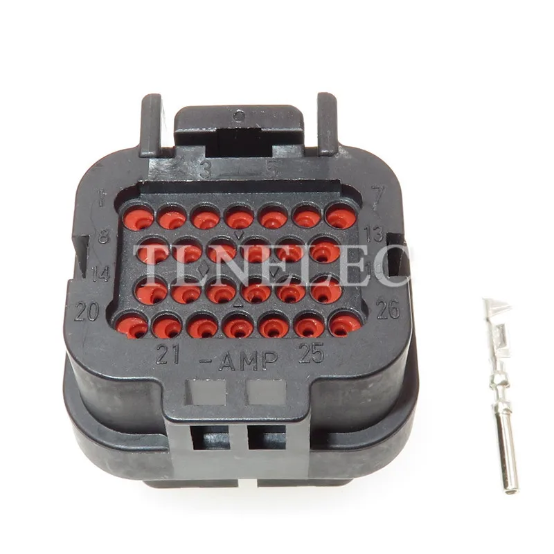 3-1437290-7 9-6437287-8 1 Mm 26 Pin Way Sealed Elektrische Vrouwelijke Mannelijke Pcb pin Connector Computer Ecu Plug