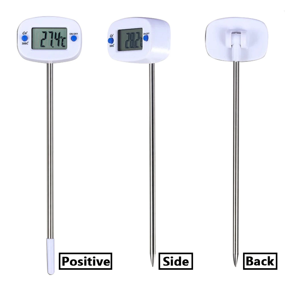 Rotatable Digital Food Thermometer BBQ Meat Thermometer C/F Switch for Oven Milk Water Oil Kitchen Cooking Tool Electronic Probe