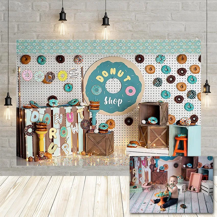 Avezano Donuts Shop Photography Background Baby Shower Chocolate Newborn Kids Decor Portrait Backdrop Photo Studio Photozone