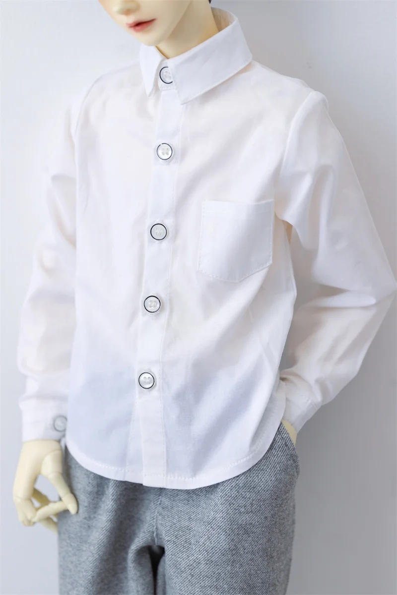 BJD doll clothes stand collar shirt white black Classic color all-matched for 1/3 BJD DD SD SD13 SD17 Uncle doll accsssory