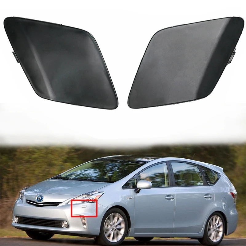 Left & Right Front Bumper Tow Hook Eye Cap Cover For Toyota Prius 2016-2017 Black Plastic Trailer Cover Cap Car Accessories