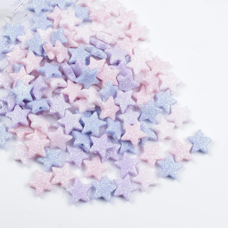 20Pcs 40Pcs 100Pcs Acrylic Spacer Beads Five-pointed Star 4 Color Beads For Jewelry Making DIY Bracelet Necklace Accesories