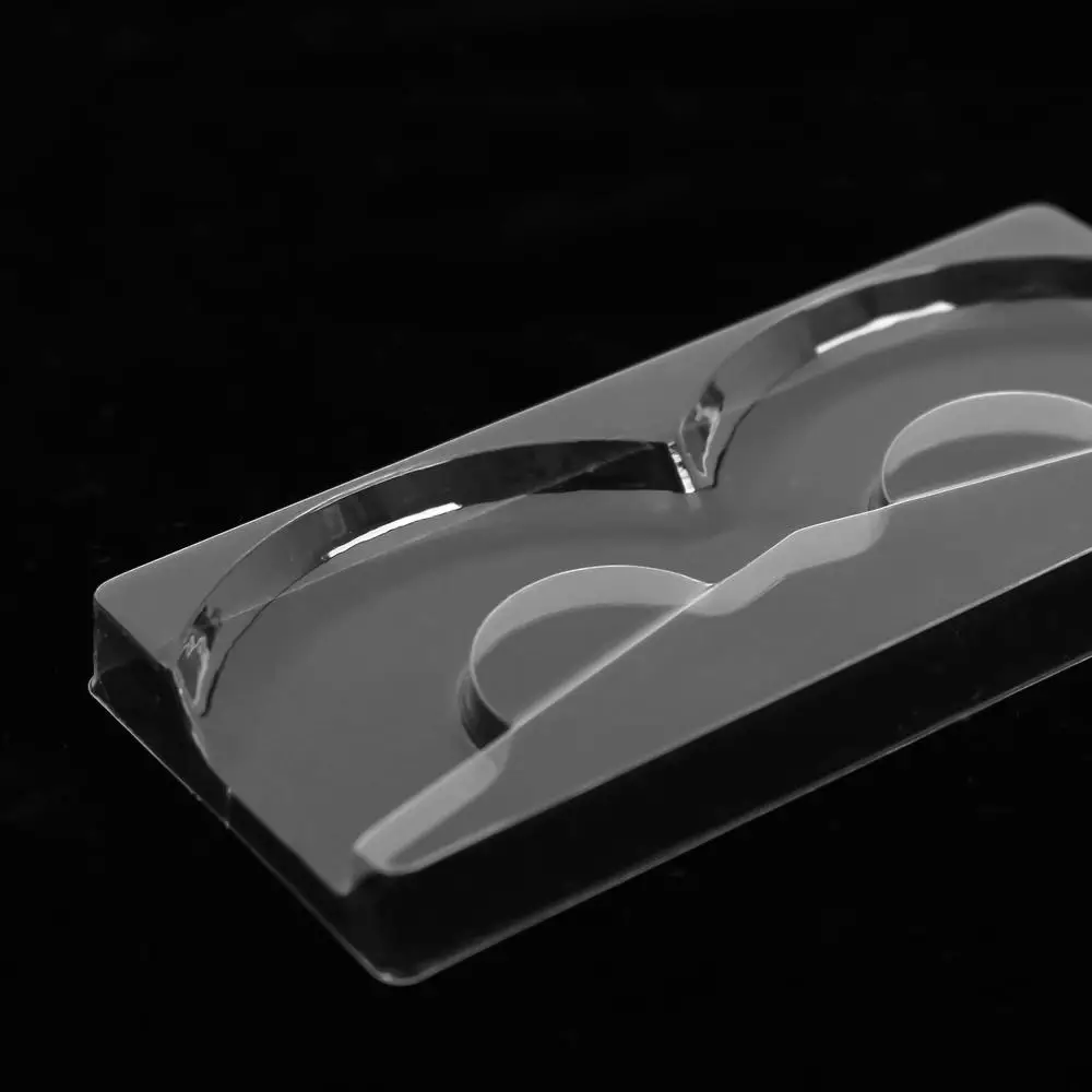 10/20pcs Transparent Lash Trays Plastic Square Transparent Mink Lash Holder Eyelash Tray for 22mm Eyelash Packaging Box Round