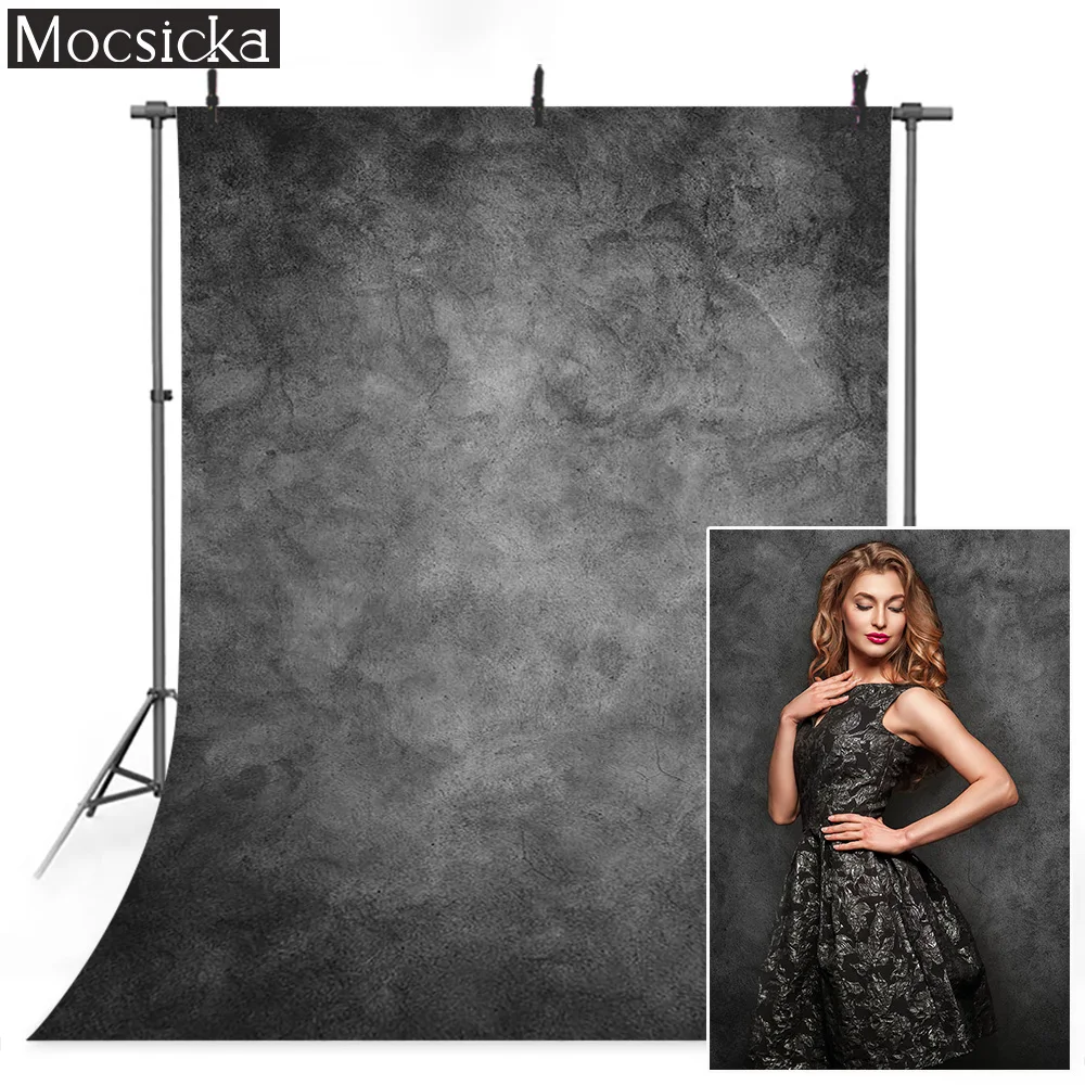 Gray Abstract Texture Backdrop Retro Old Master Portrait Photography Background Adult Children Birthday Art Photocall Studio