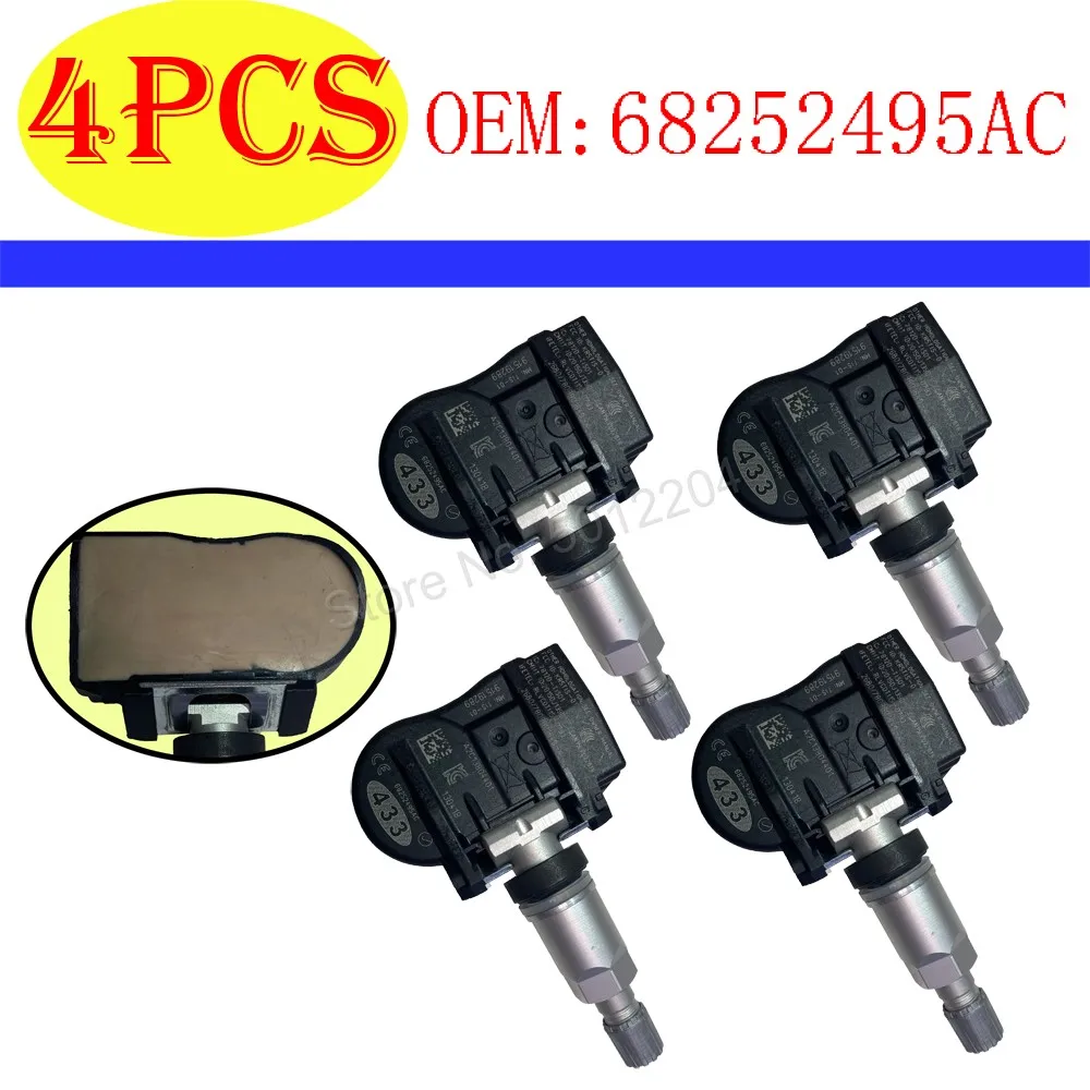 

4 pcs/lot New Car For Jeep Grand Cherokee Durango 16-19 TPMS Tire Pressure Sensor Monitor 68252495AC 433MHZ