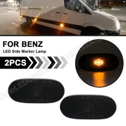2Pcs For Mercedes Benz Sprinter W906 907 910 Volkswagen Crafter LED Side Marker Light Turn Signal Repeater Lamp Panel Lamp