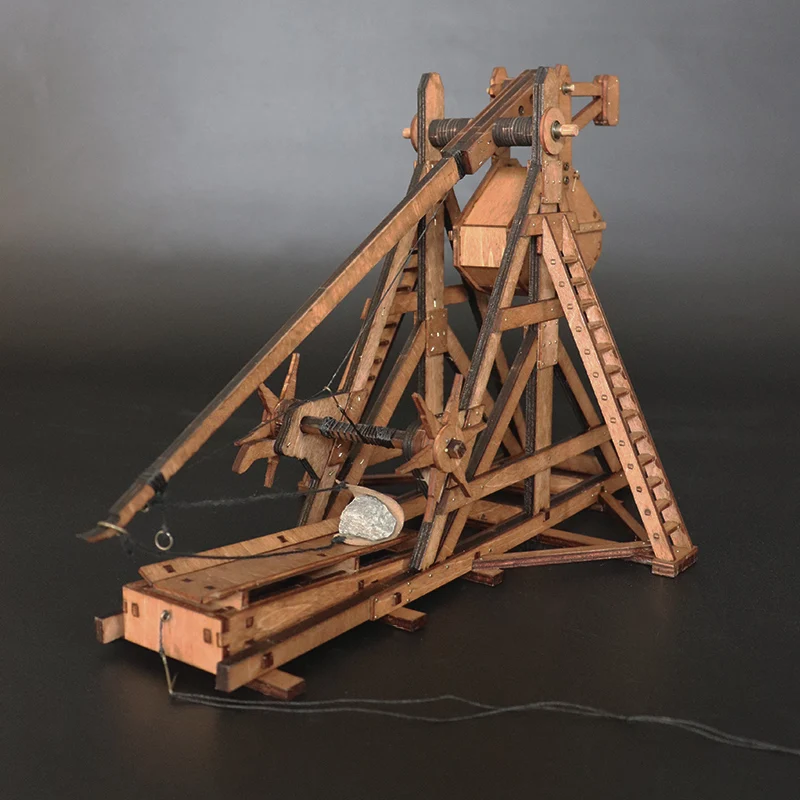 Counterweight trebuchet trebuchets assembling medieval ancient chariot wooden handmade model DIY ornament