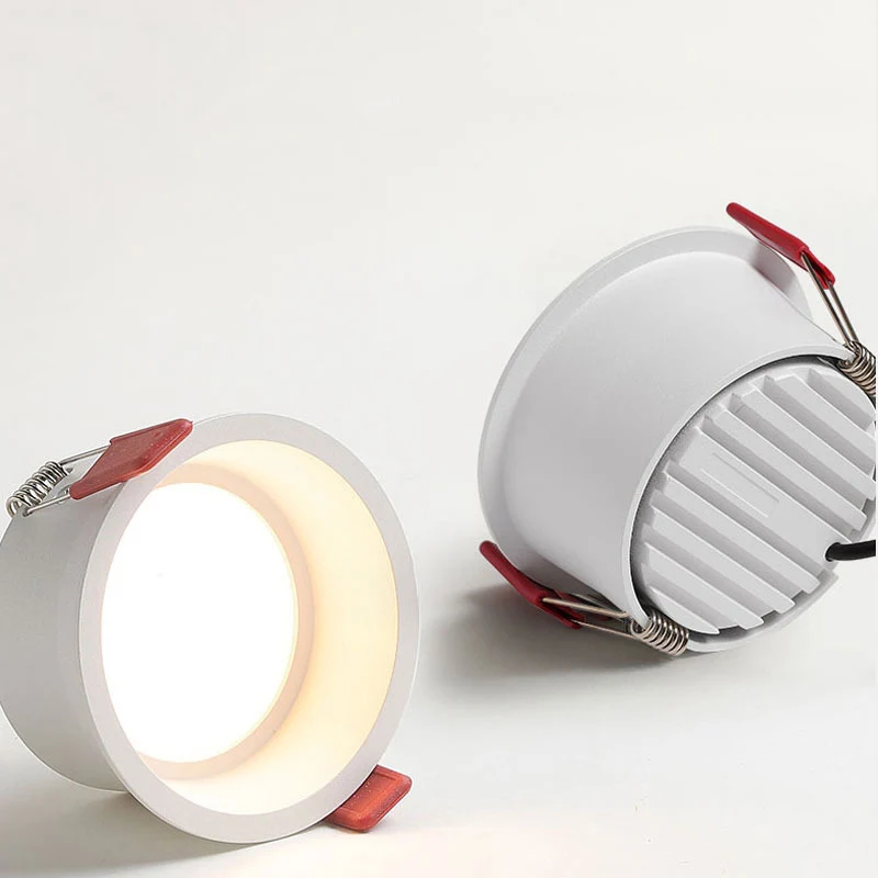 LED Downlight Ceiling Light Embedded Home Living Room Ceiling Narrow Side Anti-glare Eyes Light Home  Perforated Spotlight