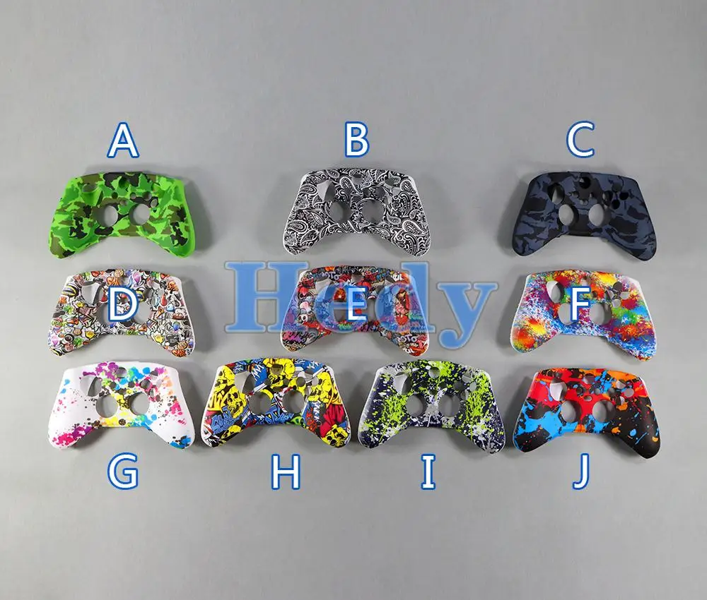 50 Uds funda de silicona suave para controlador Xbox Series X/S piel protectora Gamepad piel de goma cubierta de Joystick carcasa transferencia de agua