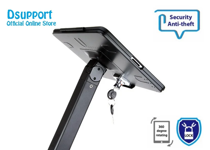 Imagem -06 - Apto para Ipad Pro 12.9 Anti-roubo Expositor Case Suporte de Chão com Bloqueio de Metal Case Quadro de Segurança